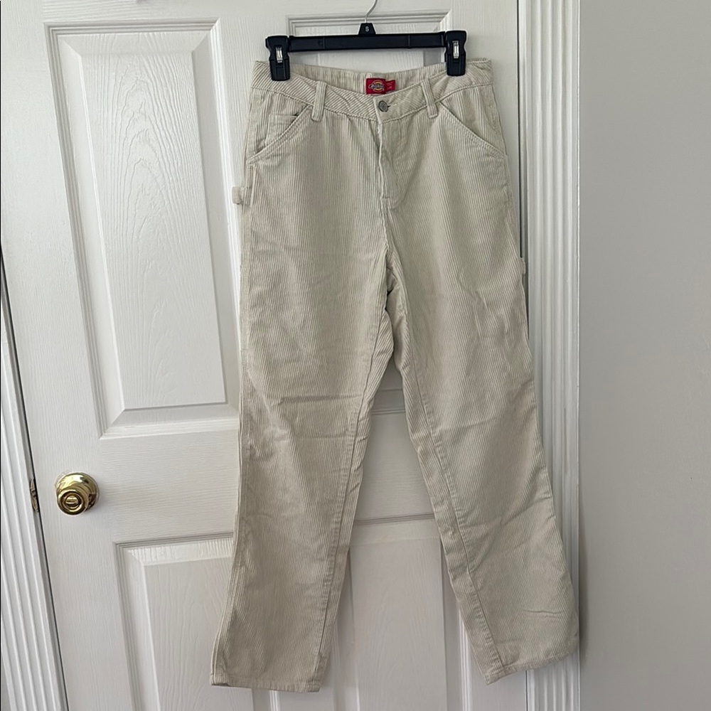 Dickies Cream Corduroy Utility Pants Relaxed Fit